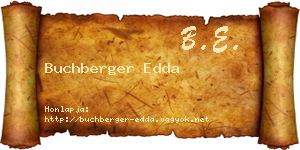 Buchberger Edda névjegykártya